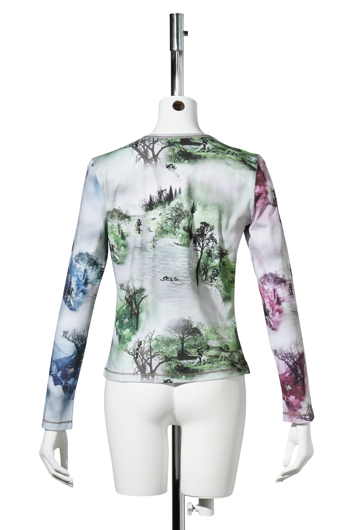 WHERE IS SHE? FITTED JERSEY TOP / MULTI