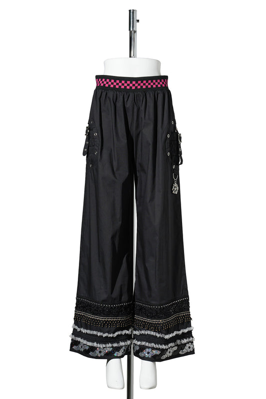 ROUTINE PYJAMA TROUSERS / BLACK