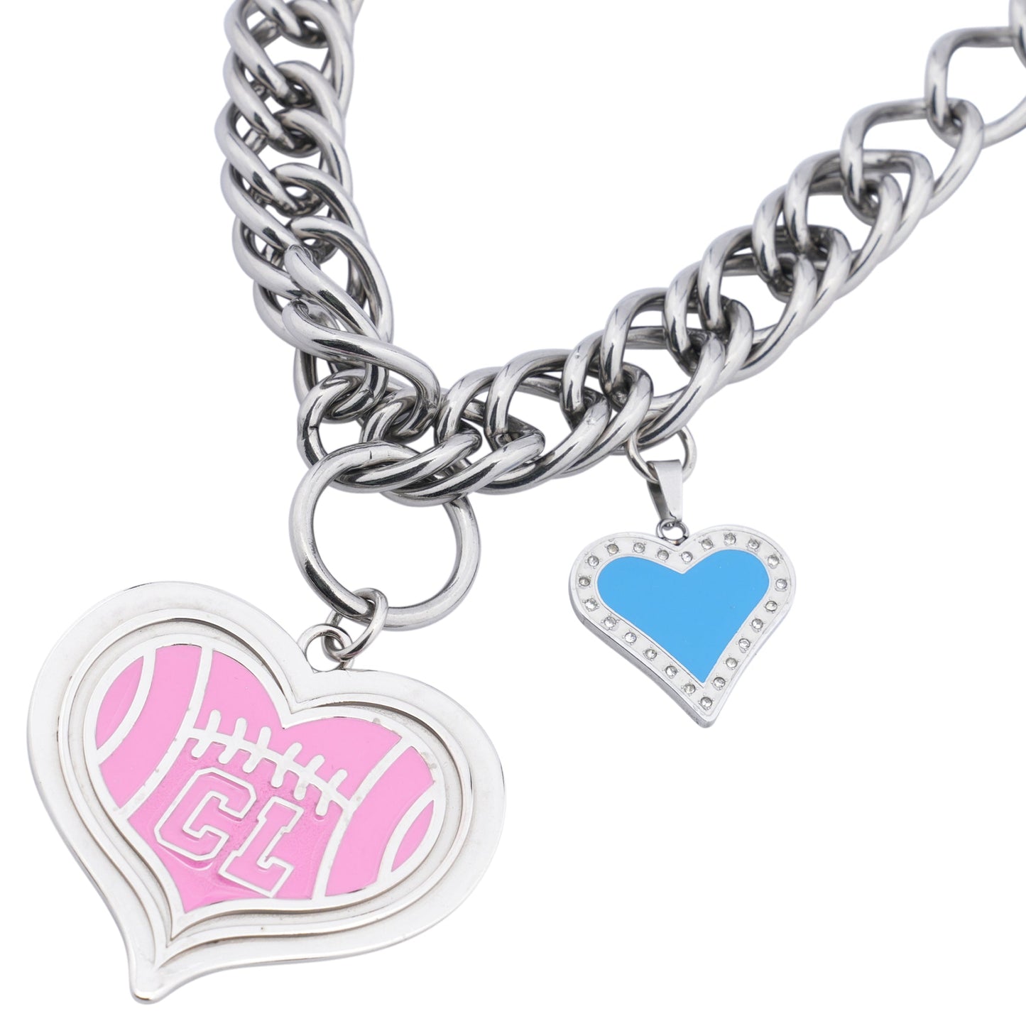 CL FOOTBALL CARABINER NECKLACE / PINK