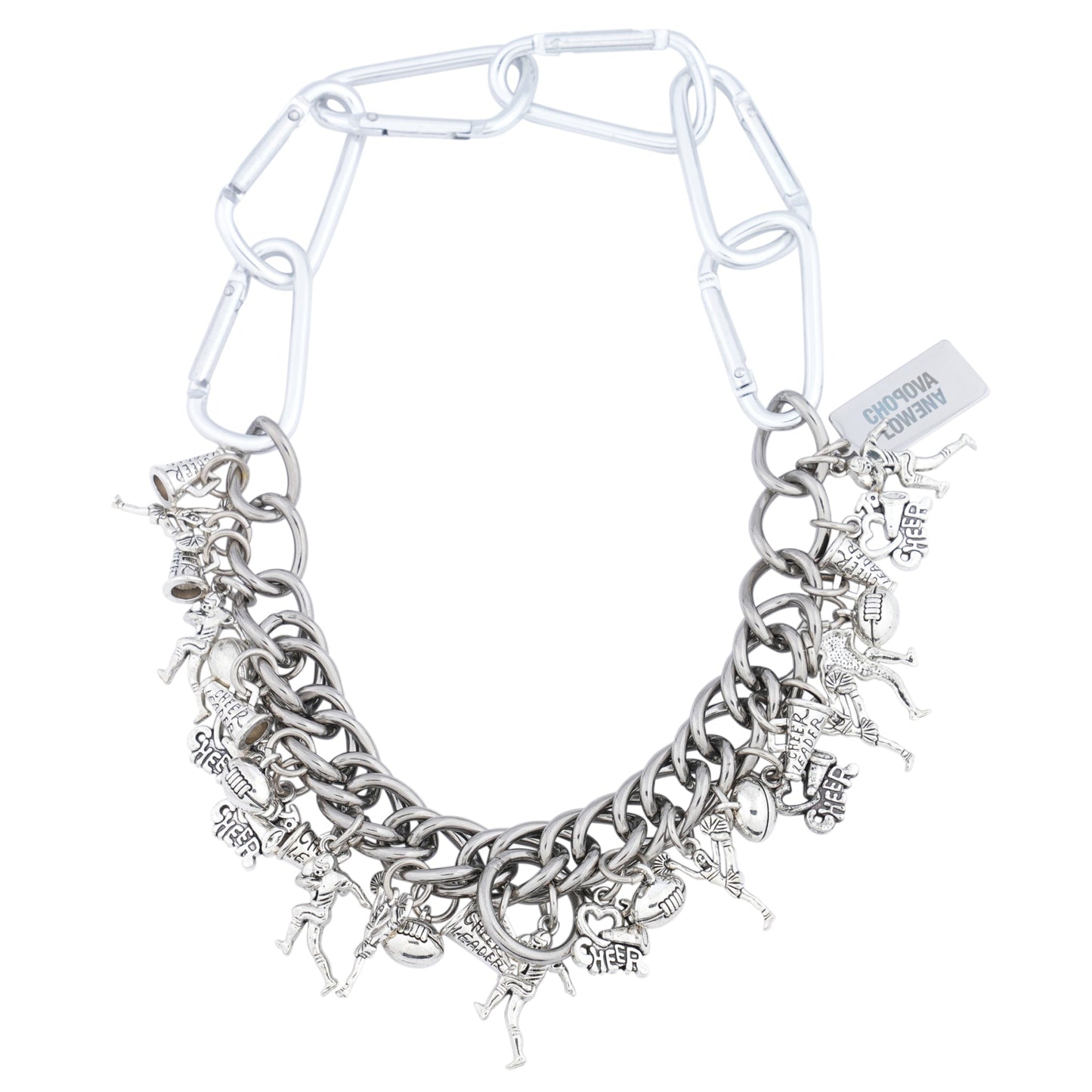 SPORTS FAN CARABINER NECKLACE / SILVER