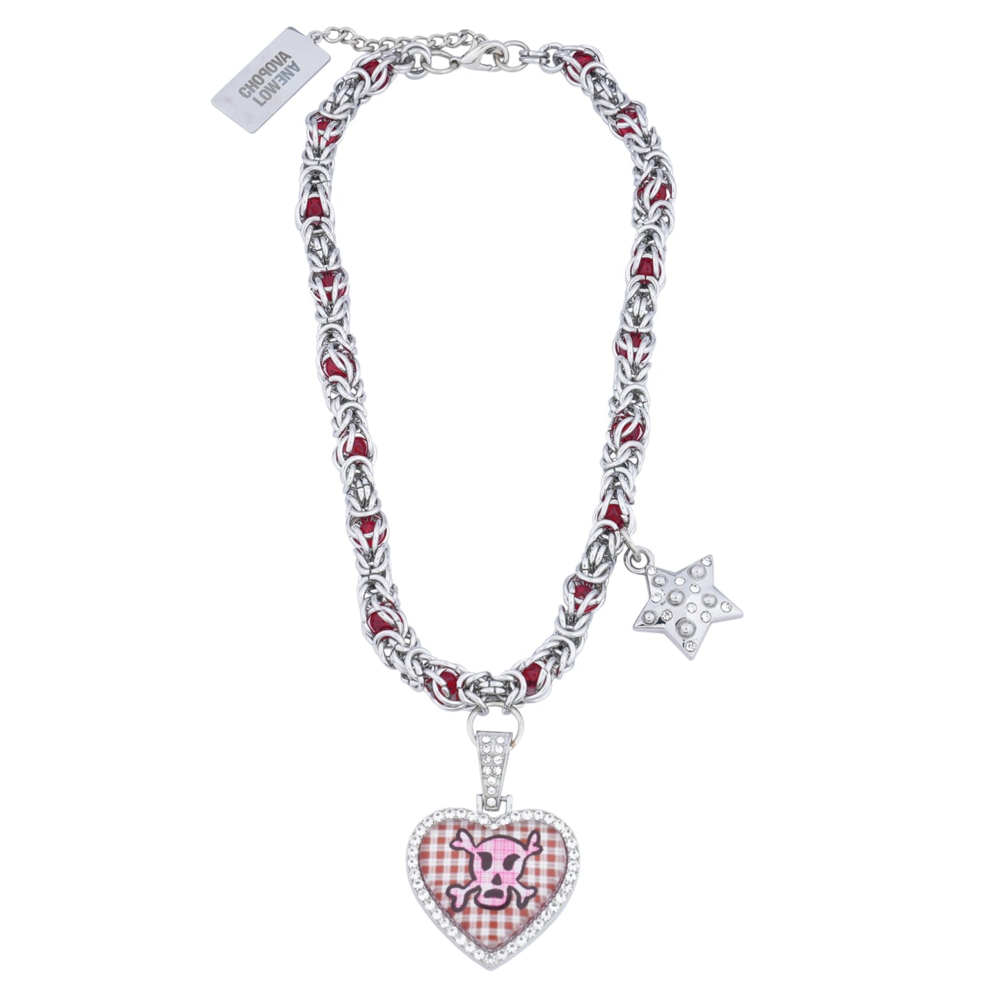SKULL AND CROSS BONES NECKLACE / MULTI