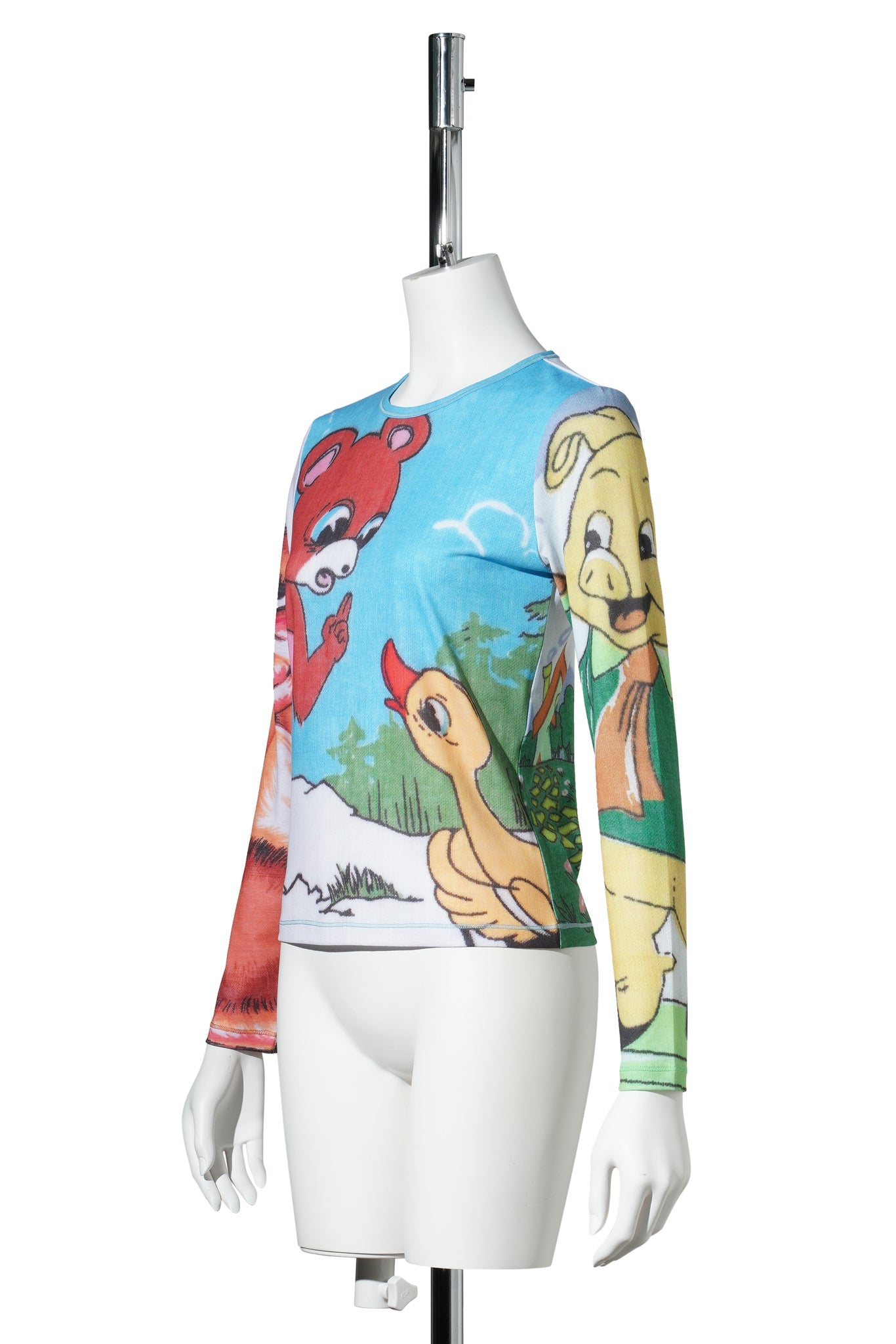 "EXCLUSIVE" LONG SLEEVE FITTED JERSEY TOP / MULTI