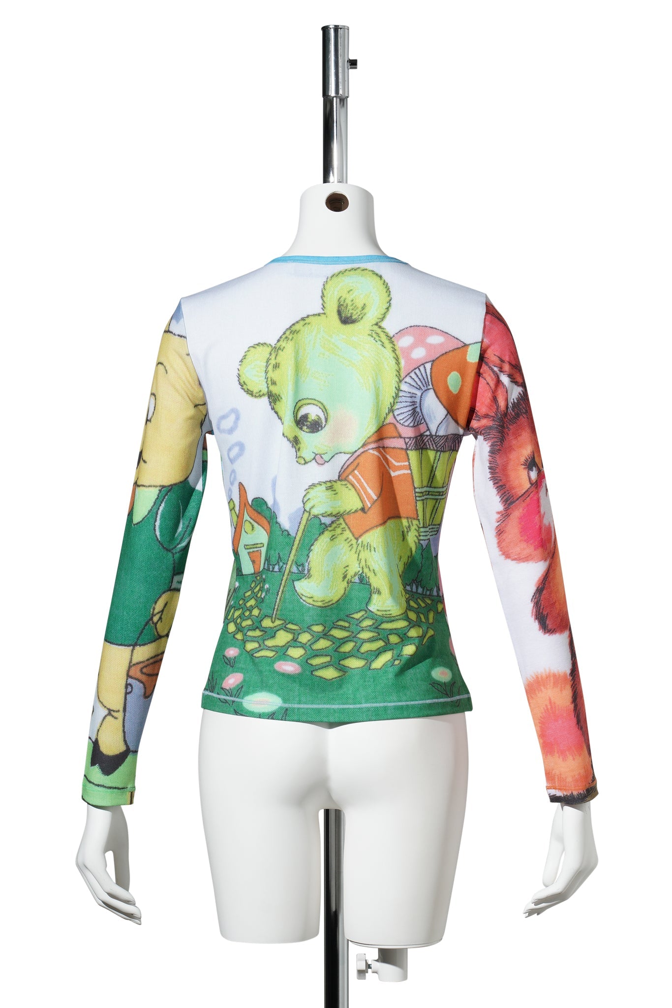 "EXCLUSIVE" LONG SLEEVE FITTED JERSEY TOP / MULTI