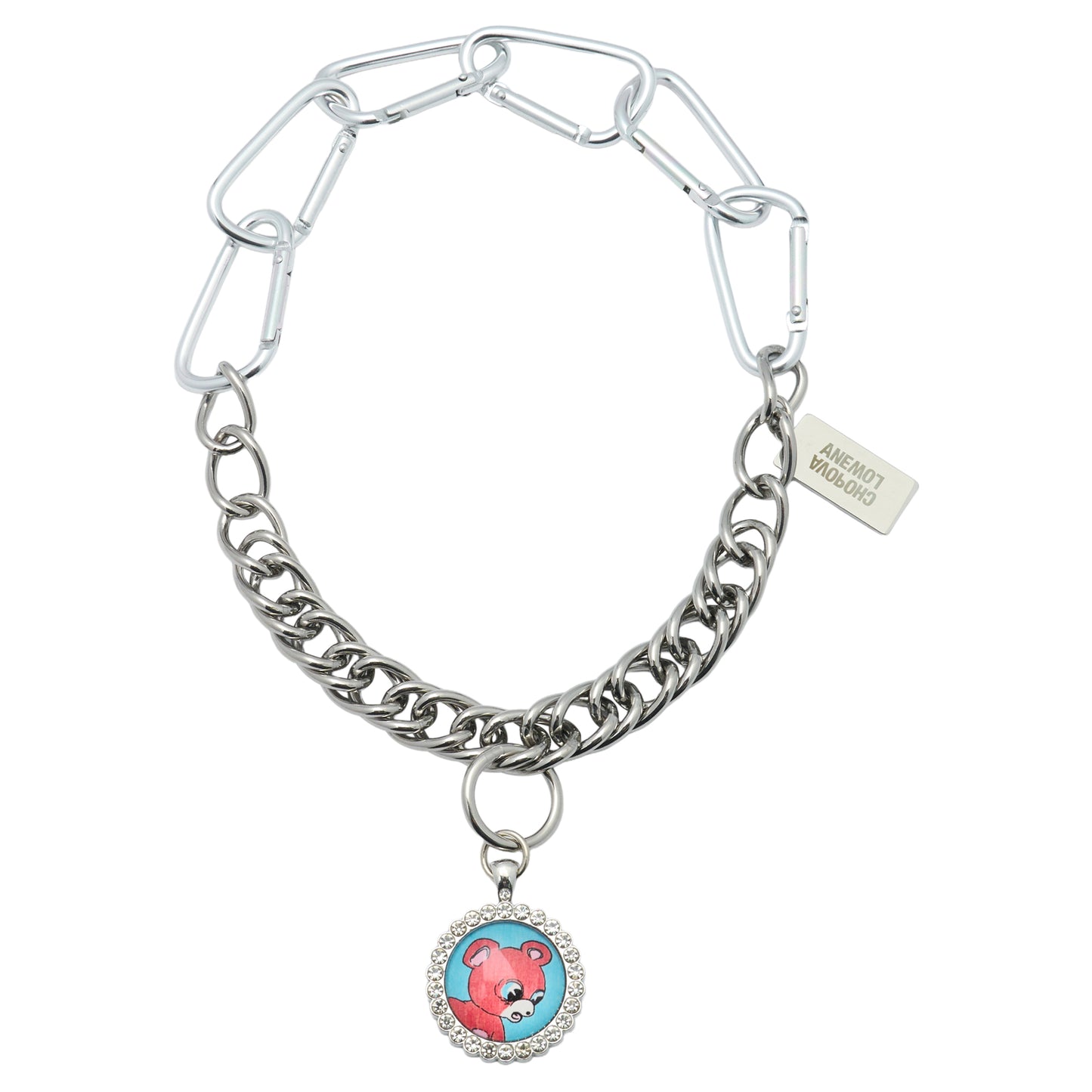 "EXCLUSIVE" CARABINER CHARM NECKLACE / MULTI