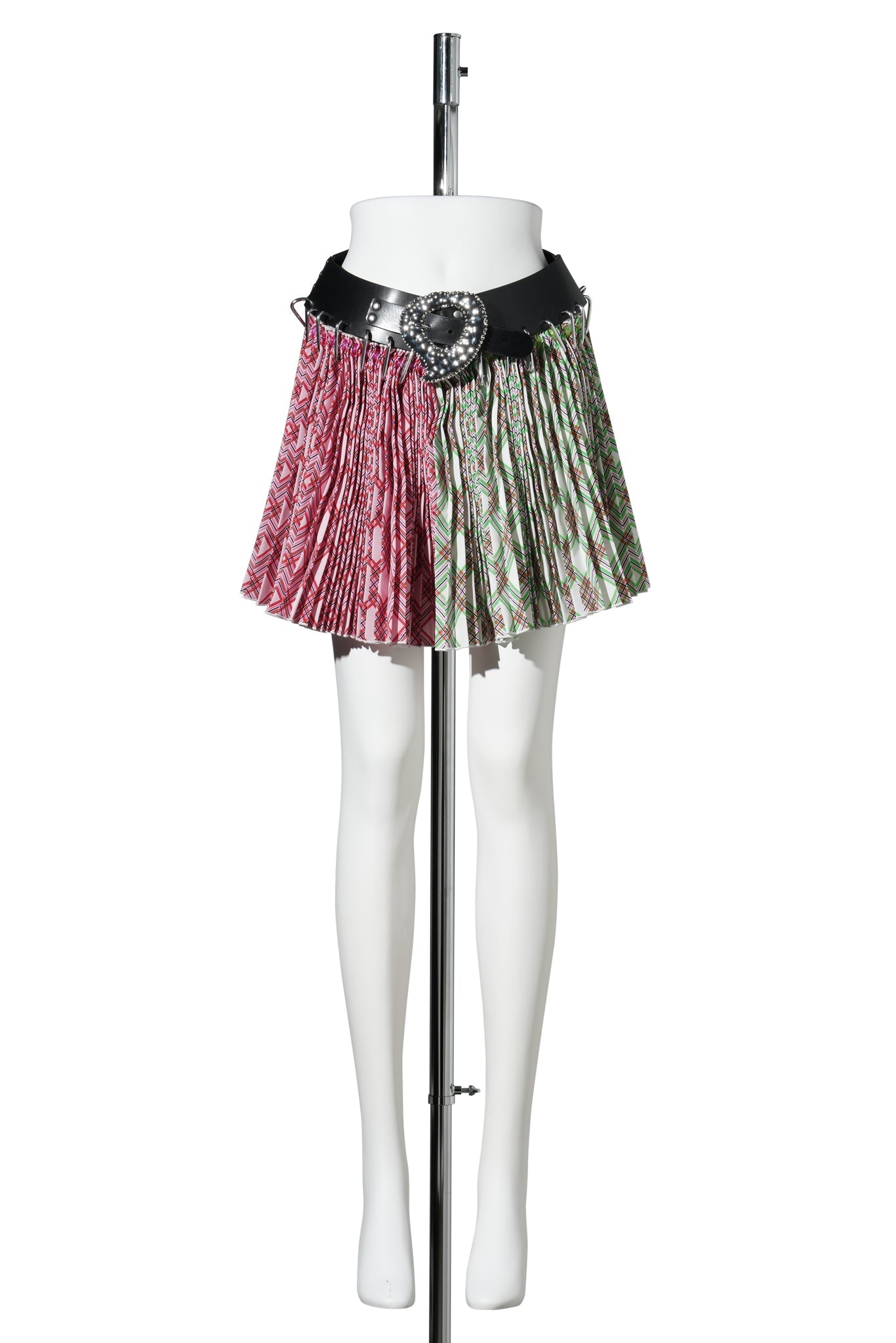 MINI TAFFETA CARABINER SKIRT / MULTI