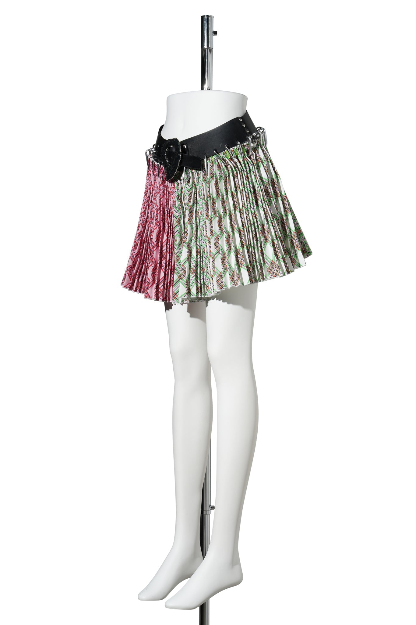 MINI TAFFETA CARABINER SKIRT / MULTI