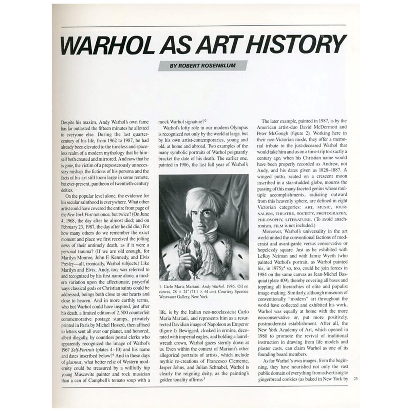 ANDY WARHOL  A RETROSPECTIVE