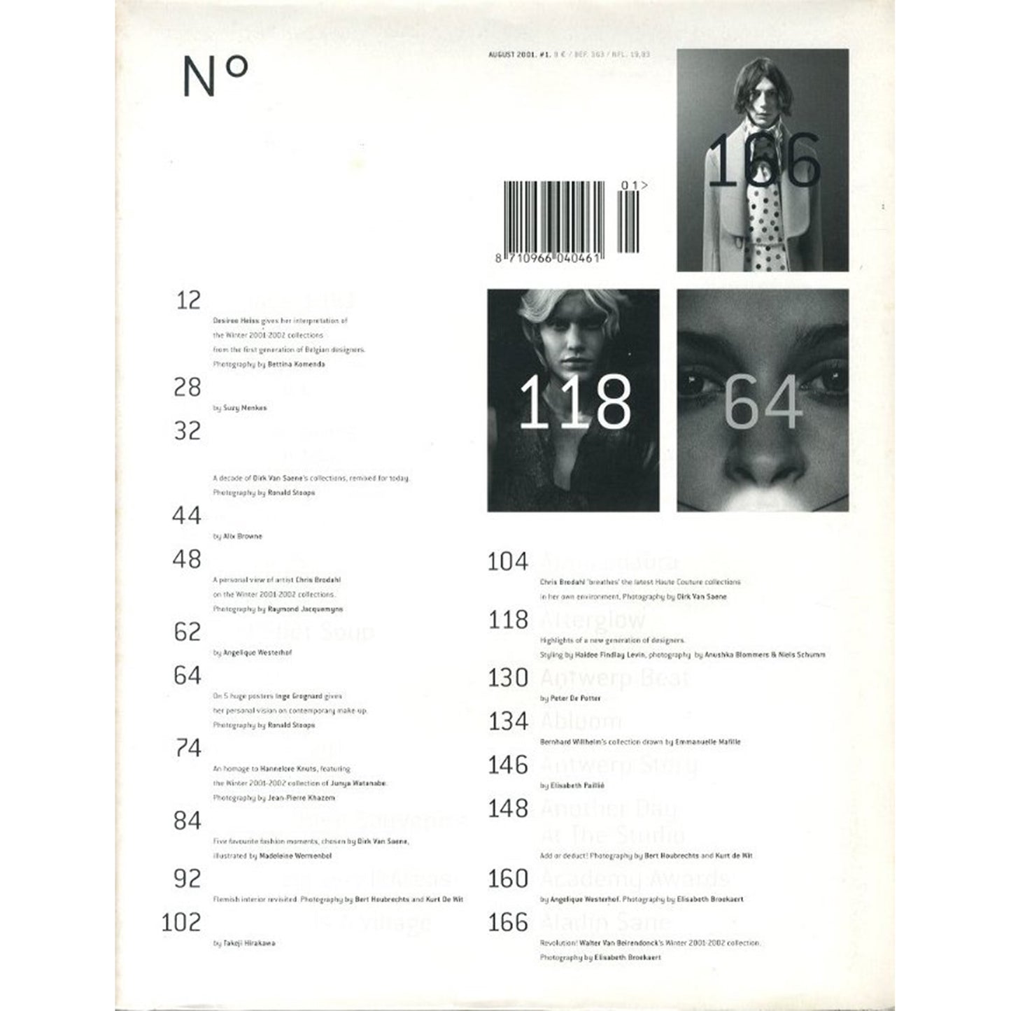 N°Magazine (A) #1:Dirk Van Saene / August 2001