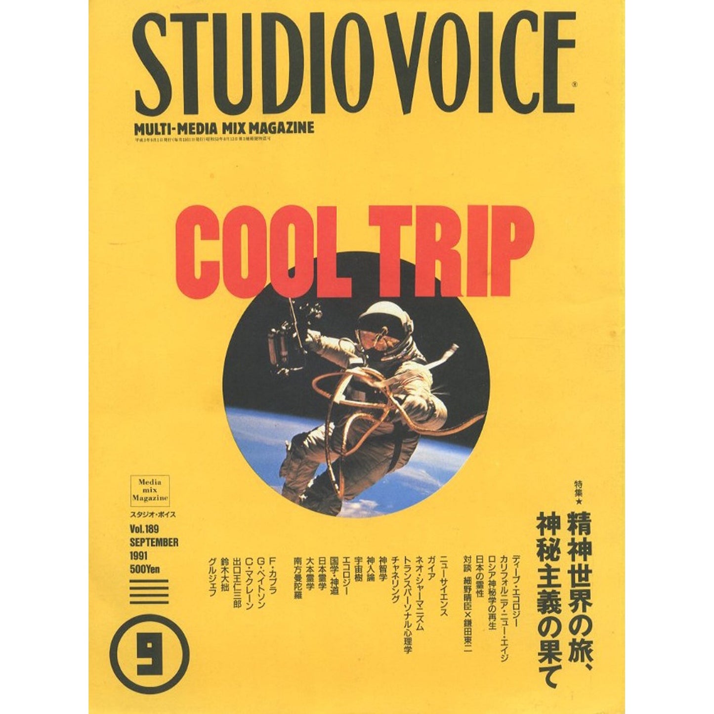 STUDIO VOICE［スタジオボイス］Vol.189 SEPTEMBER 1991 特集：精神世界の旅、神秘主義の果て