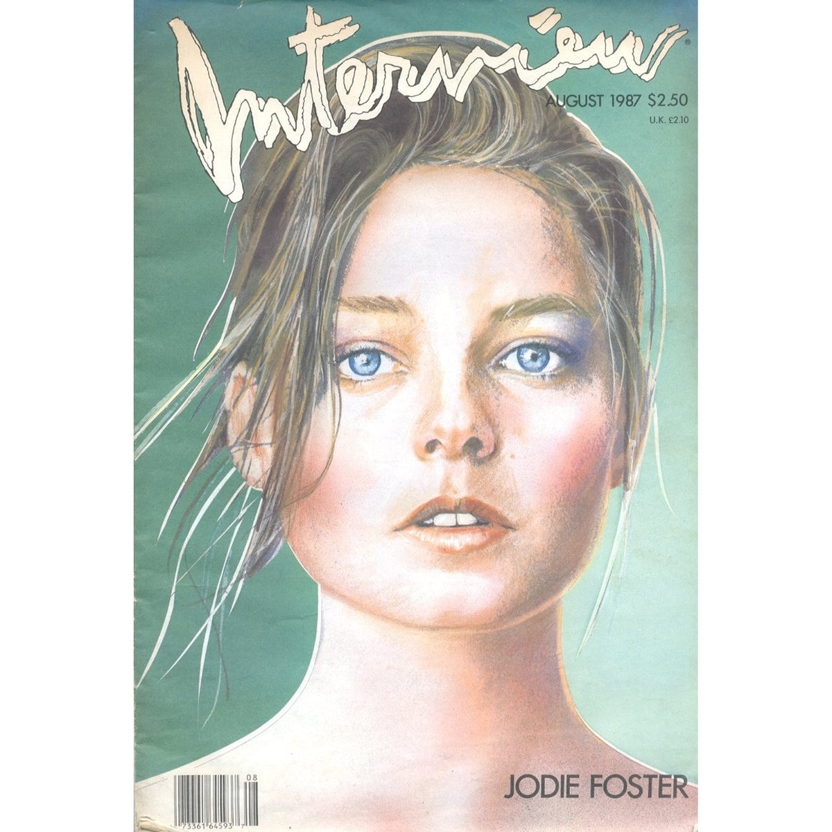 Interview magazine AUGUST 1987 VOL. XVII No.8 JODIE FOSTER