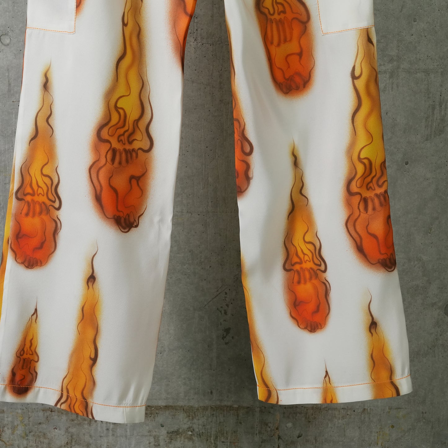 SILK CARGO PANTS / SPIRITS DROPS ALLOVER