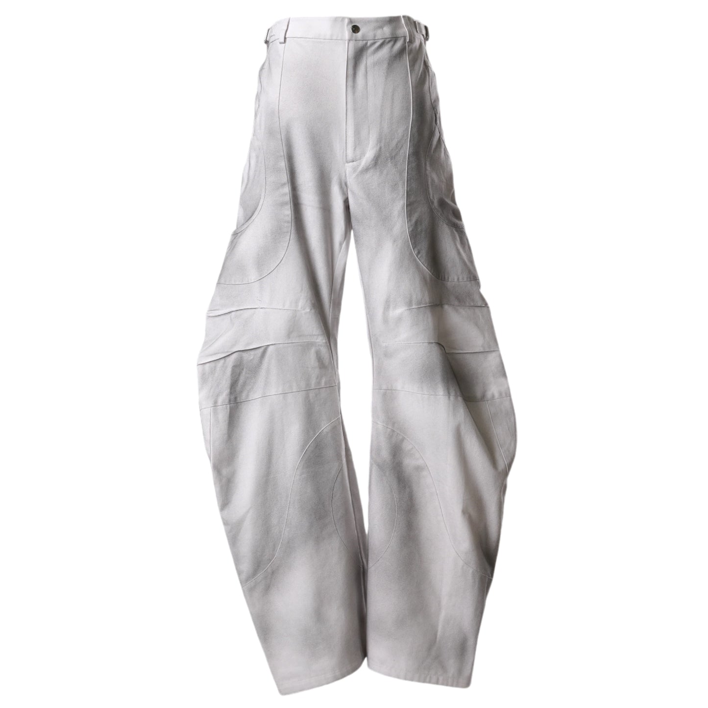 ARTICULATED DART TROUSERS / WHITE