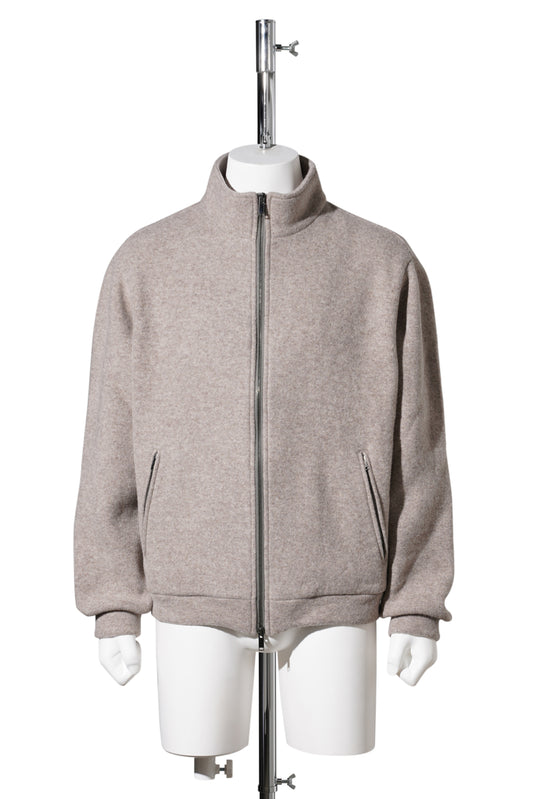 VIRGIN WOOL DRAPE FLEECE / TAUPE