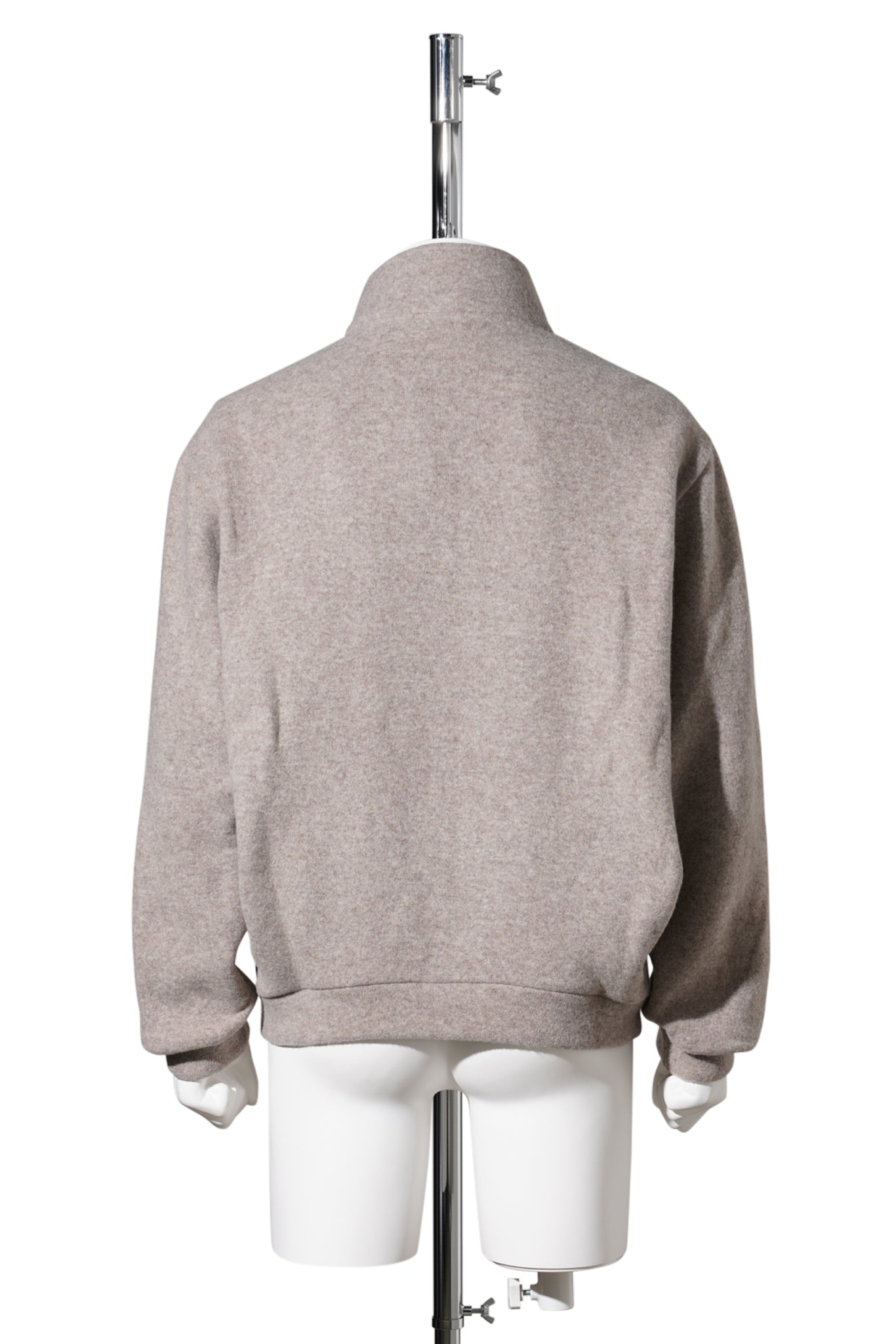 VIRGIN WOOL DRAPE FLEECE / TAUPE