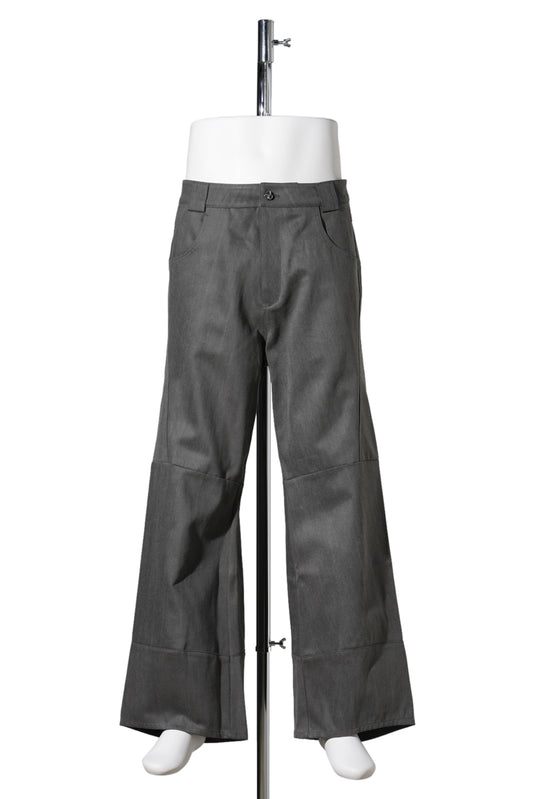 STRUCTURED FLARE TROUSERS / GREY