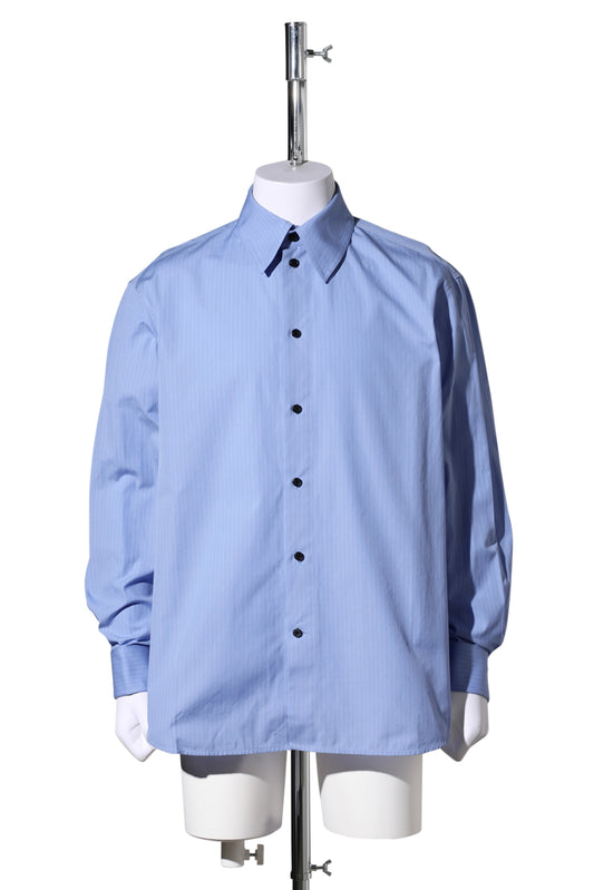 TAILORED DRESS SHIRT / BLUE PINSTRIPE