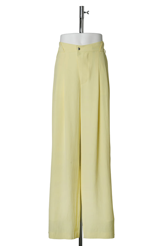 WIDE FLUID TROUSERS / LEMON YELLOW