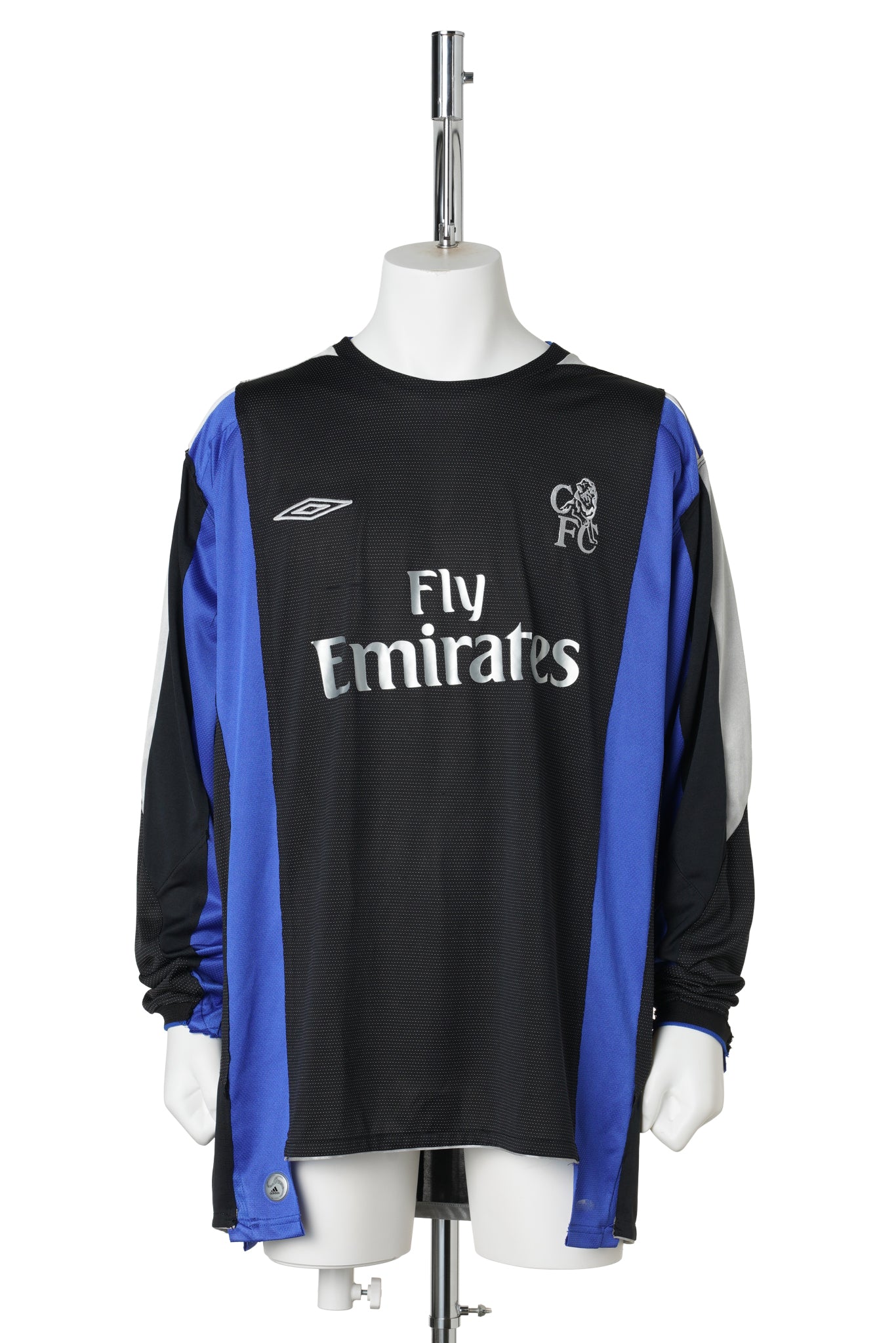 RECONSTRUCTED HYBRID VINTAGE LONGSLEEVEFOOTBALL JERSEY (CHELSEA 2002 and 2008) / MULTI COLOUR