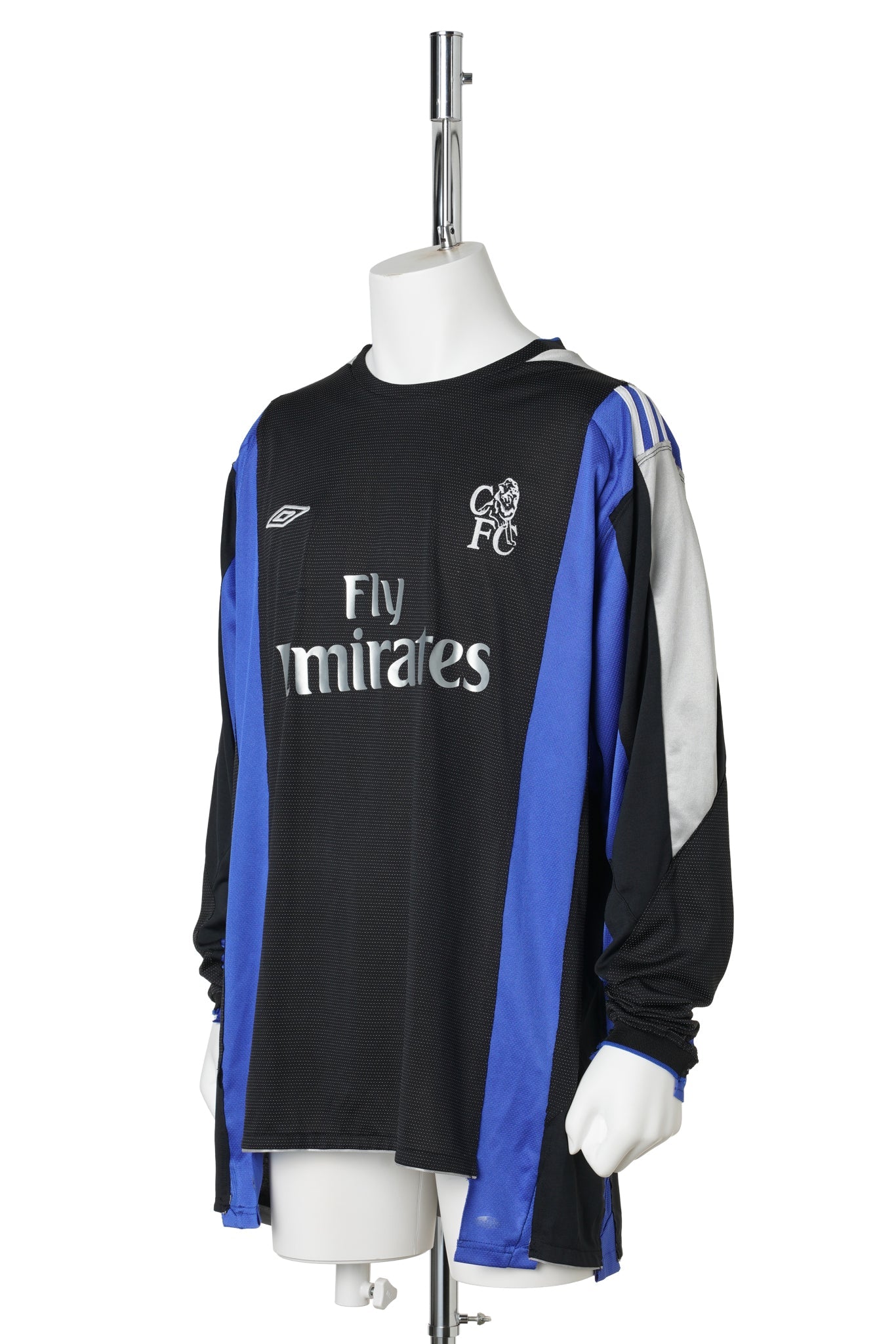 RECONSTRUCTED HYBRID VINTAGE LONGSLEEVEFOOTBALL JERSEY (CHELSEA 2002 and 2008) / MULTI COLOUR