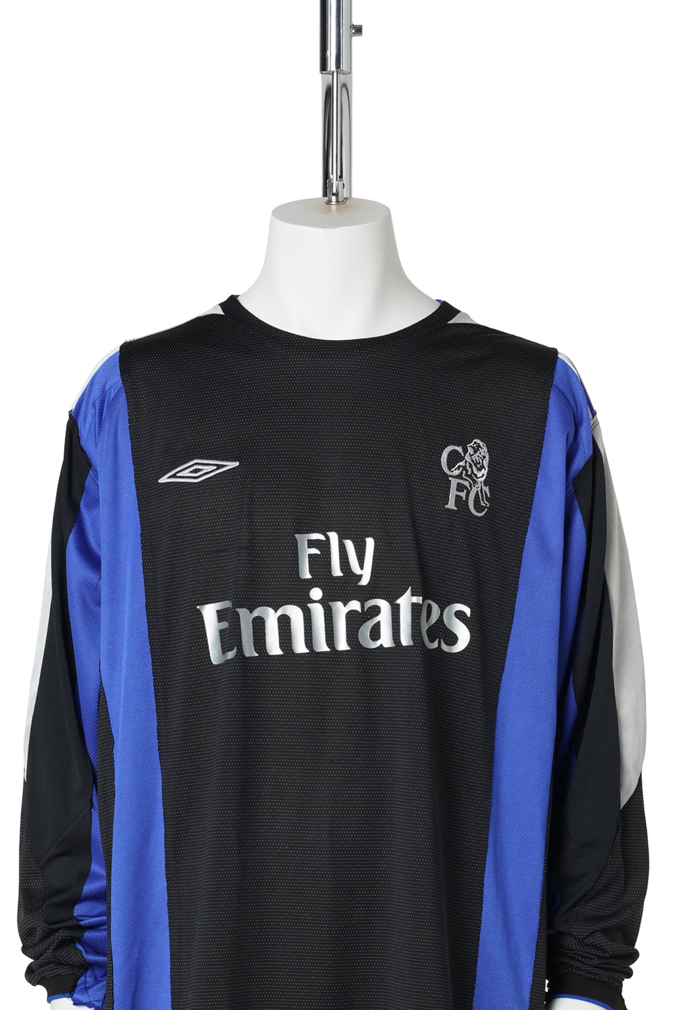 RECONSTRUCTED HYBRID VINTAGE LONGSLEEVEFOOTBALL JERSEY (CHELSEA 2002 and 2008) / MULTI COLOUR