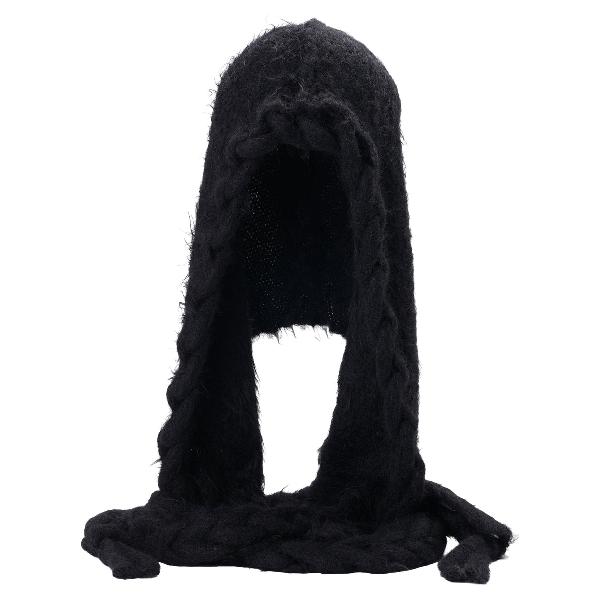 BRAIDS MUFFLER MOHAIR / BLACK