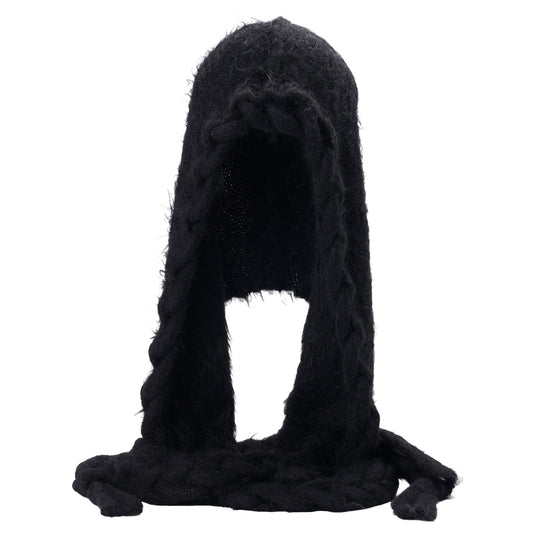 BRAIDS MUFFLER MOHAIR / BLACK