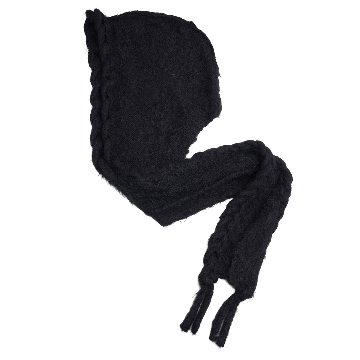 BRAIDS MUFFLER MOHAIR / BLACK