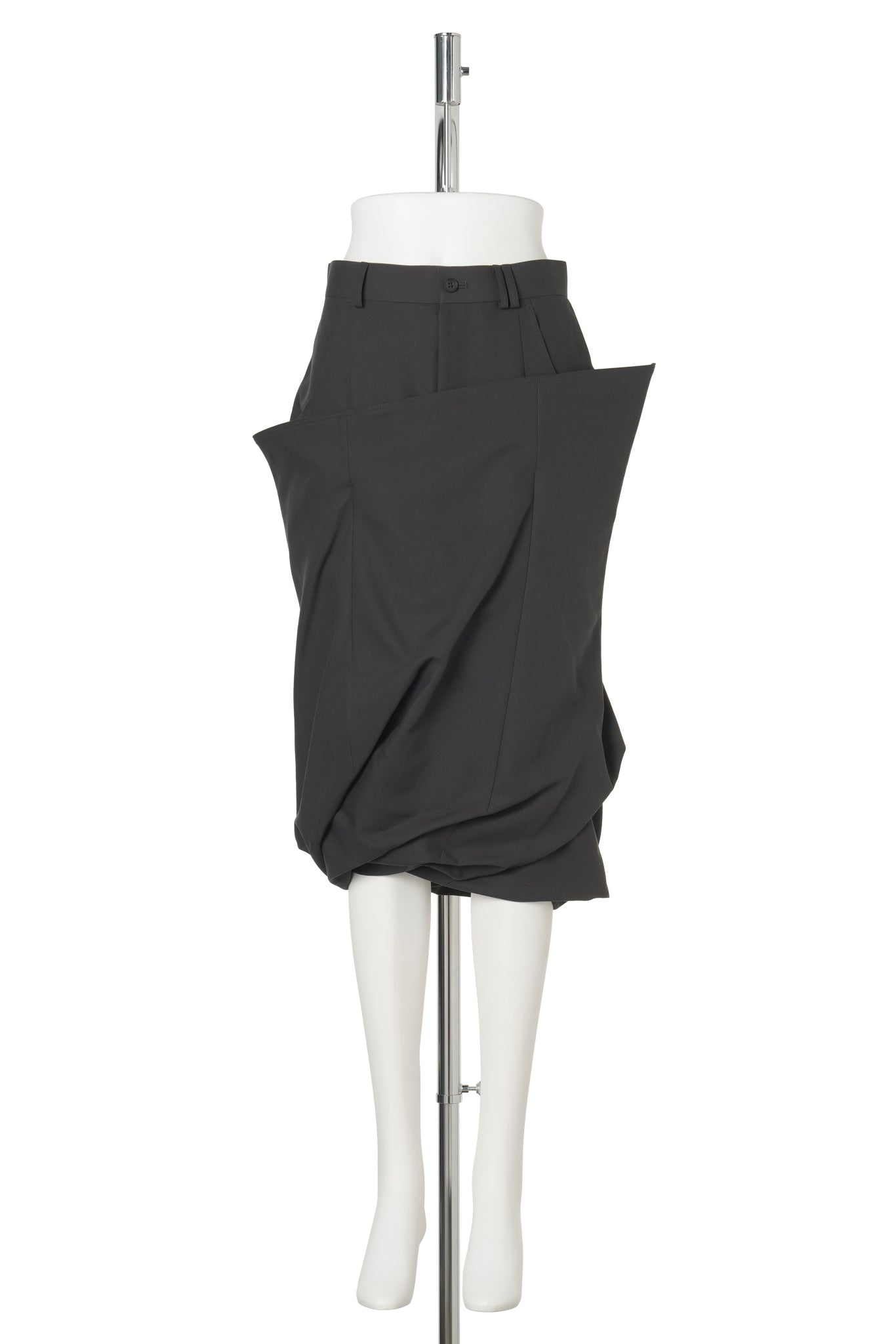 TURN PIPE SKIRT / CHARCOAL GRAY