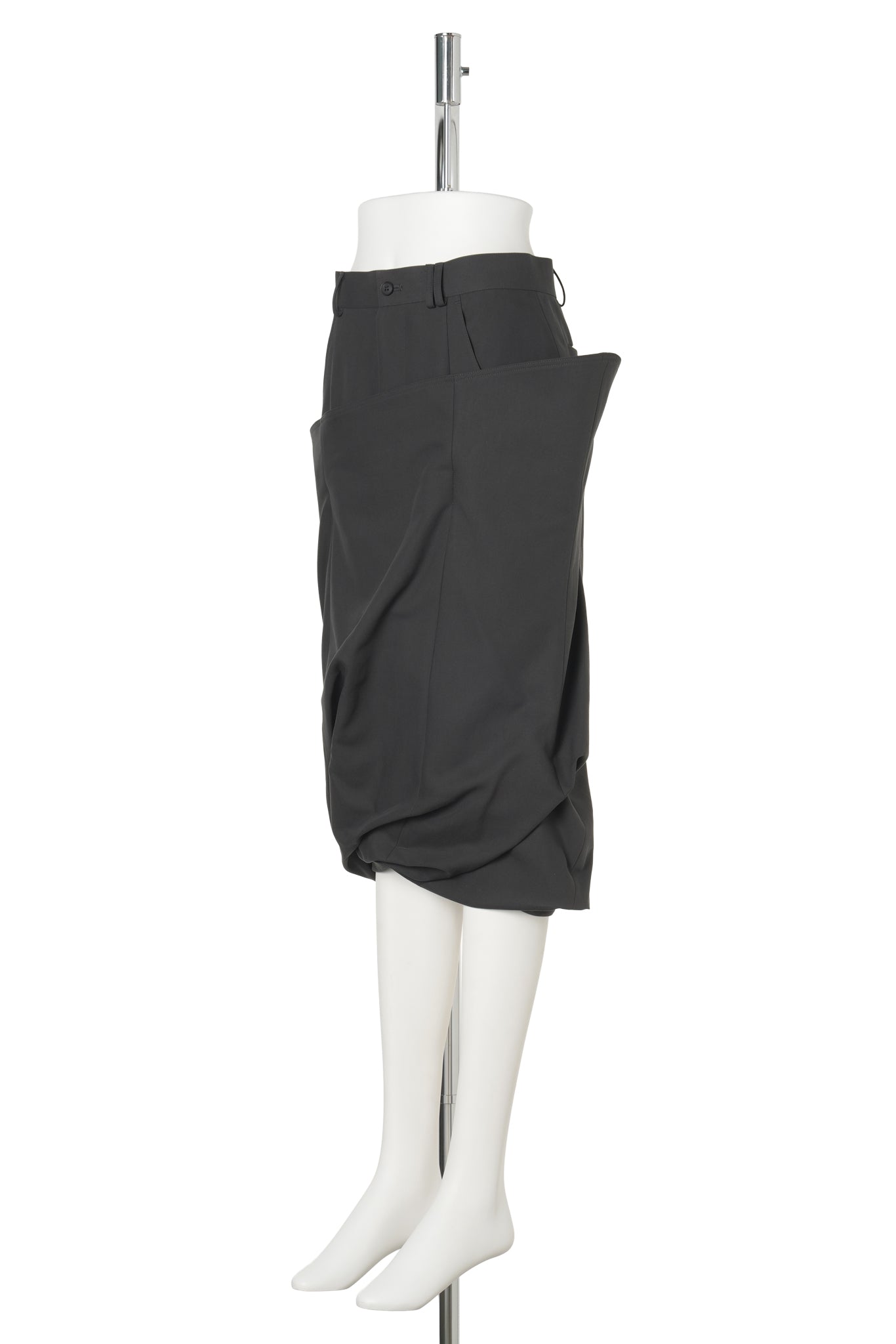 TURN PIPE SKIRT / CHARCOAL GRAY