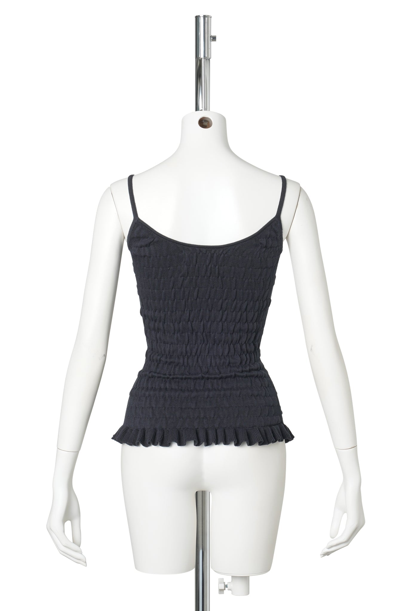 SHIRRED KNITTED CAMI / NAVY