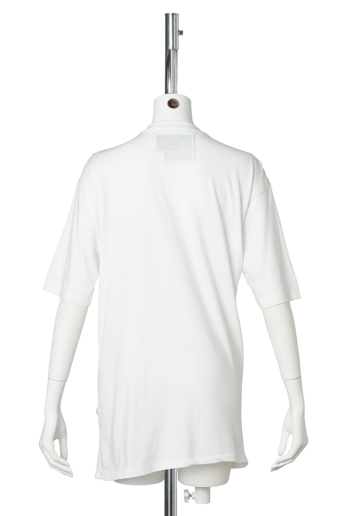 RECONSTITUTED MOP AND PAILETTE T-SHIRT / WHITE