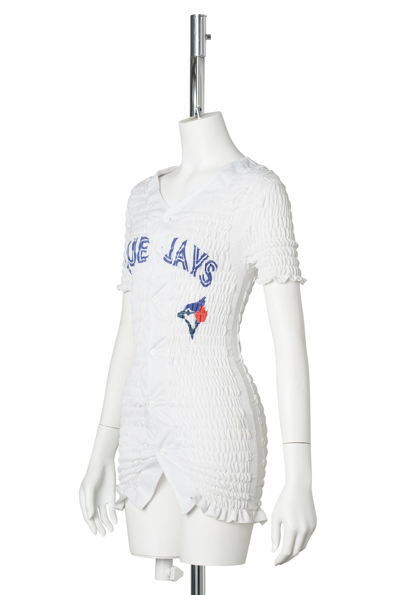 RECONSTITUTED SHIRRED BASEBALL JERSEY / MULTI