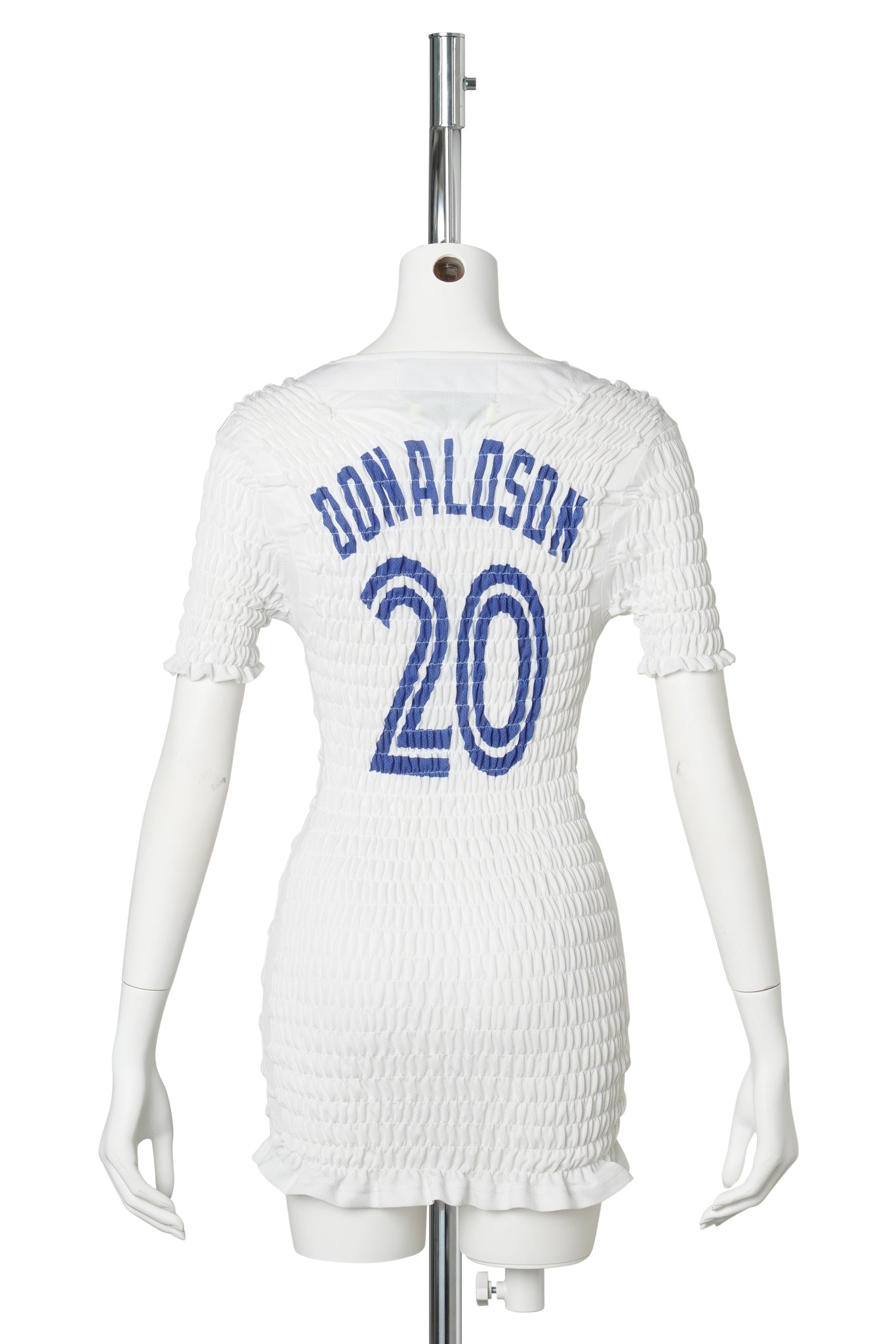 RECONSTITUTED SHIRRED BASEBALL JERSEY / MULTI