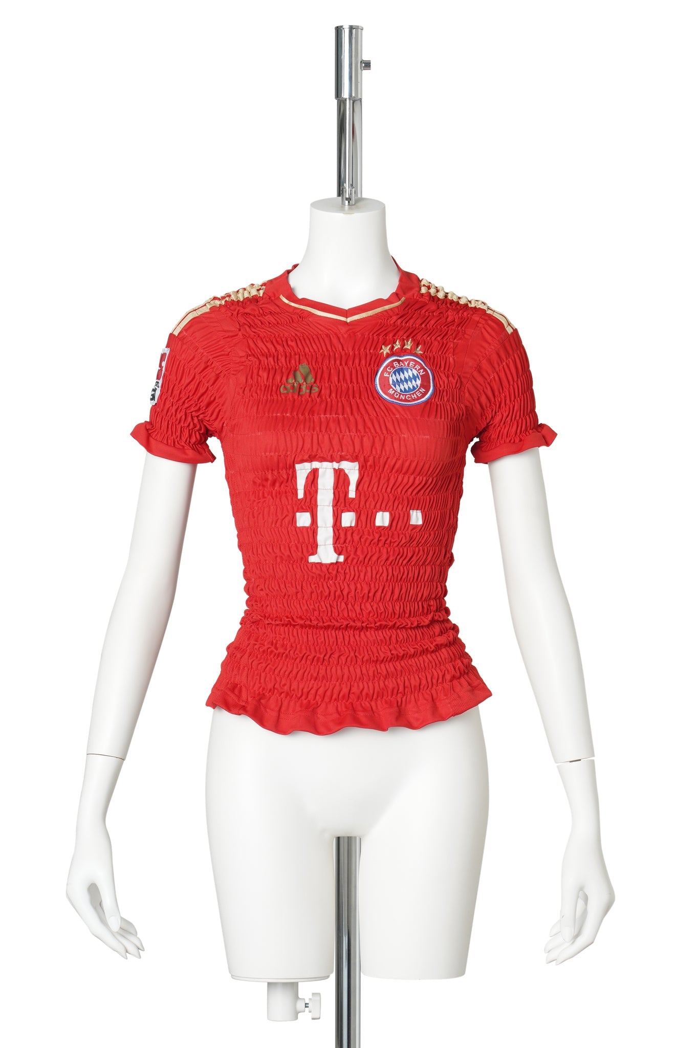 RECONSTITUTED SHIRRED FOOTBALL JERSEY / MULTI