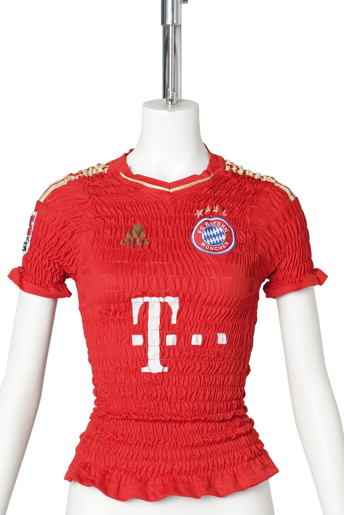 RECONSTITUTED SHIRRED FOOTBALL JERSEY / MULTI
