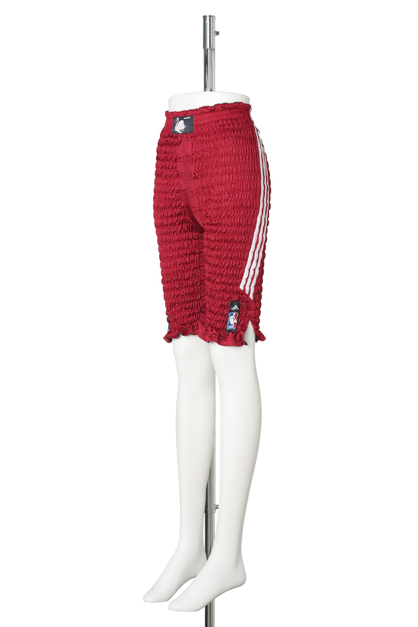 RECONSTITUTED SHIRRED BASKETBALL SHORTS / MULTI