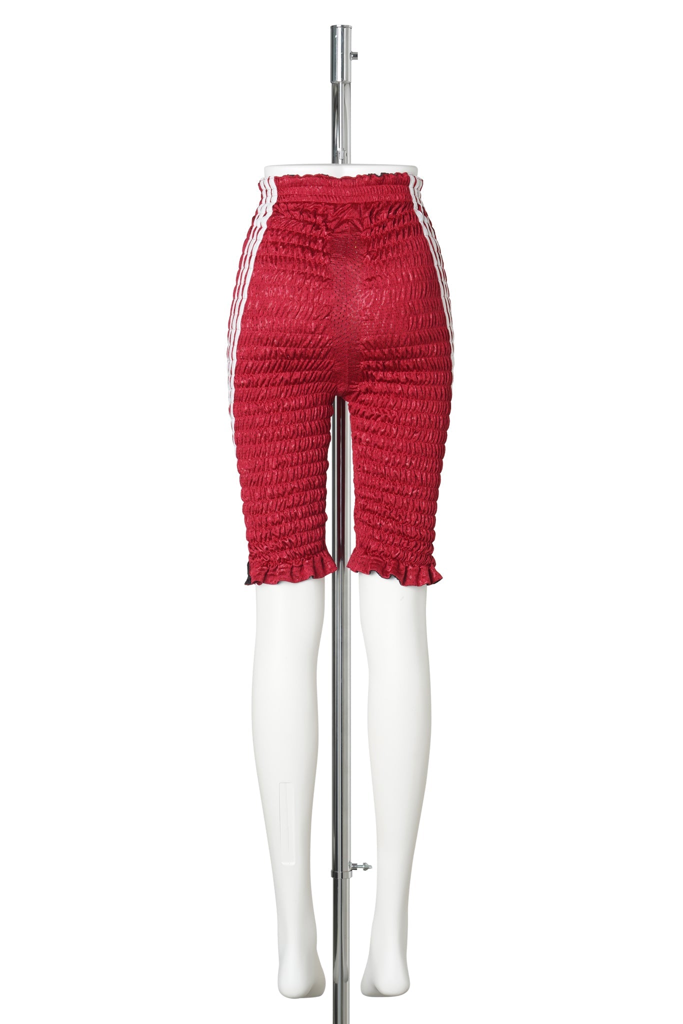 RECONSTITUTED SHIRRED BASKETBALL SHORTS / MULTI