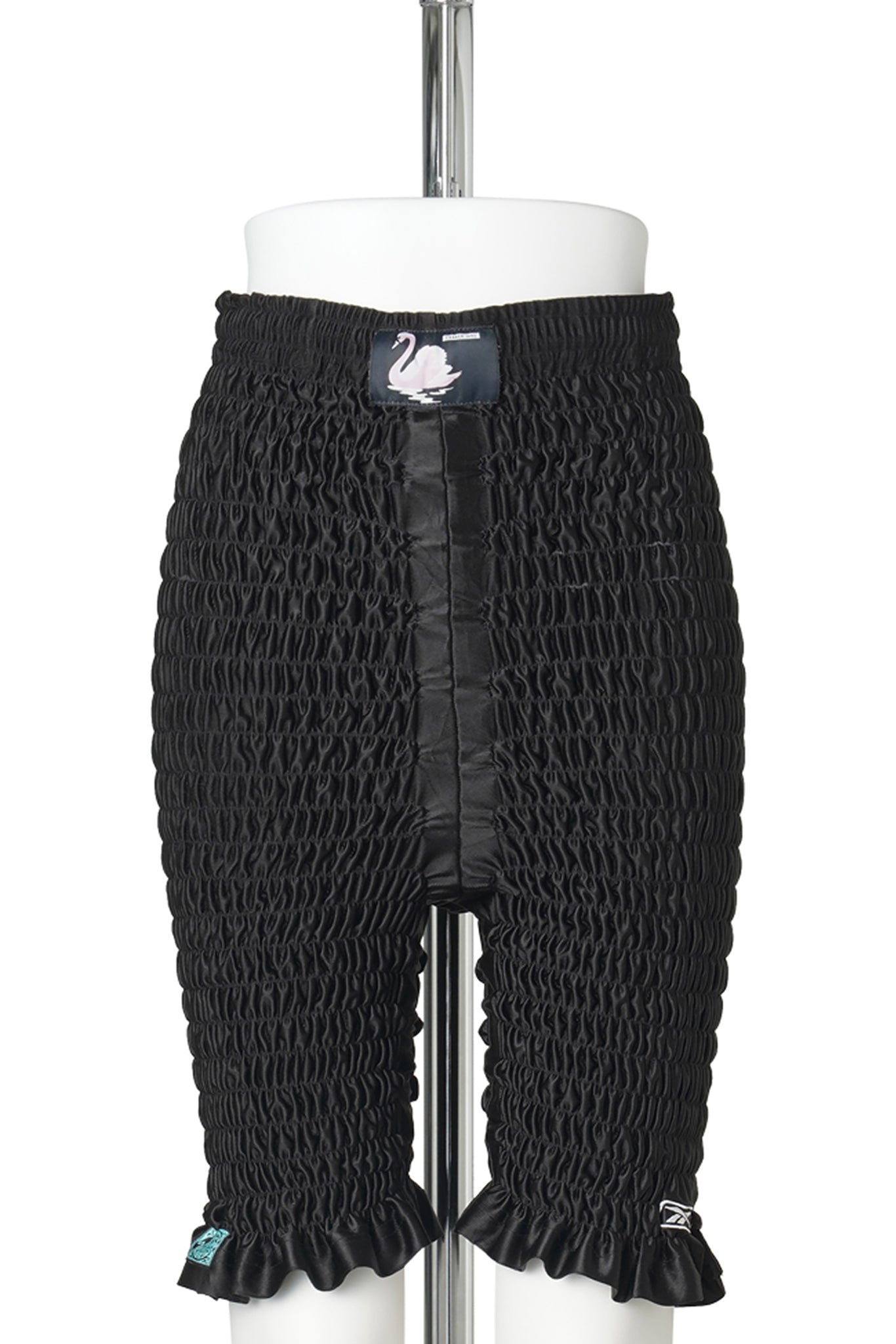 RECONSTITUTED SHIRRED BASKETBALL SHORTS / MULTI