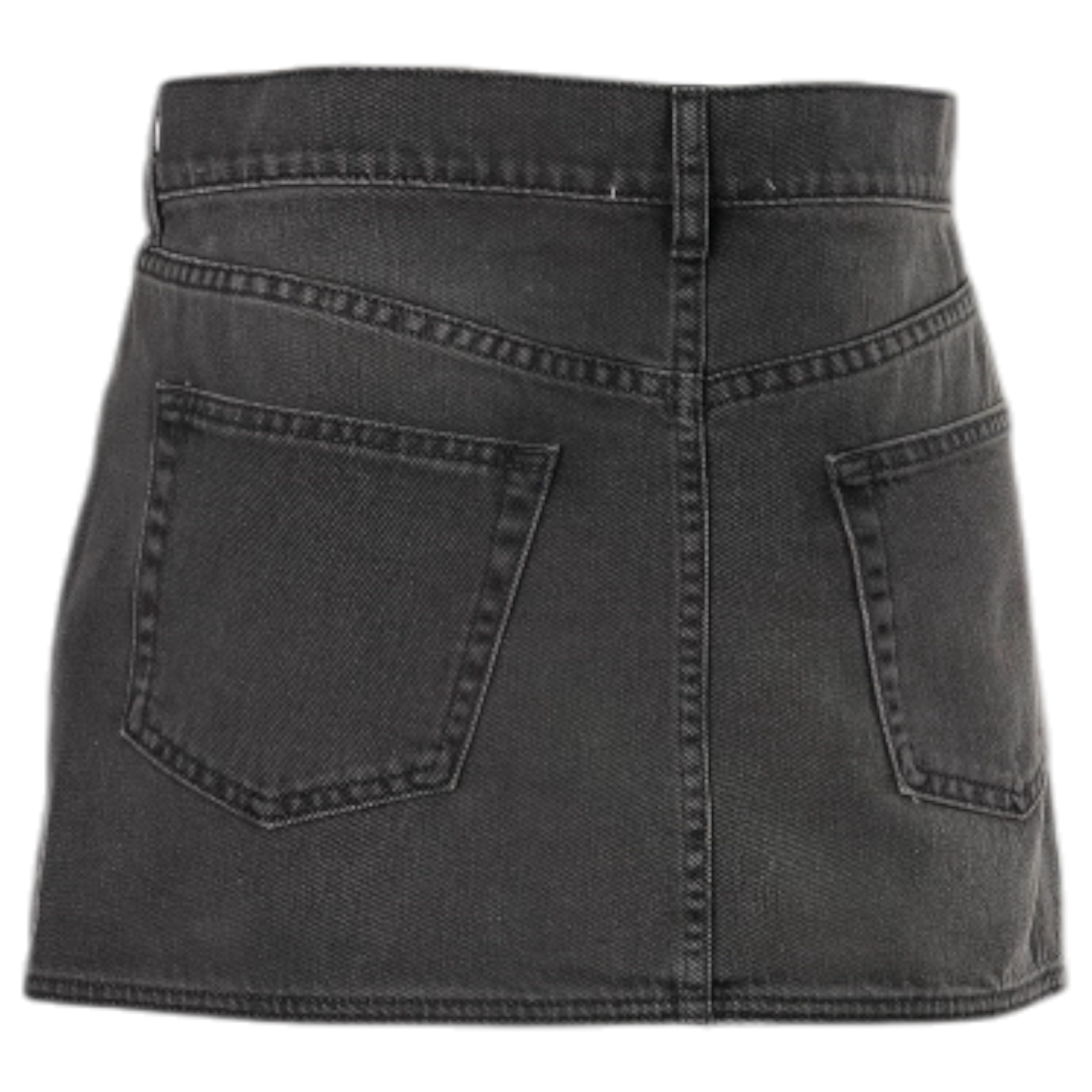 DENIM MINI SKIRT / GREY