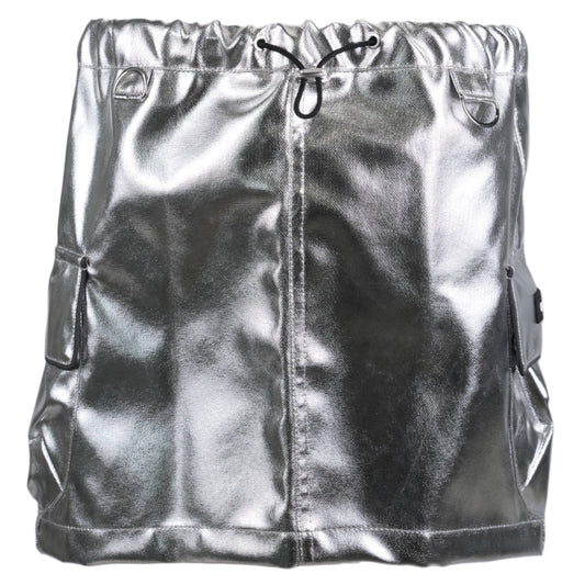 CARGO MINI SKIRT / SILVER