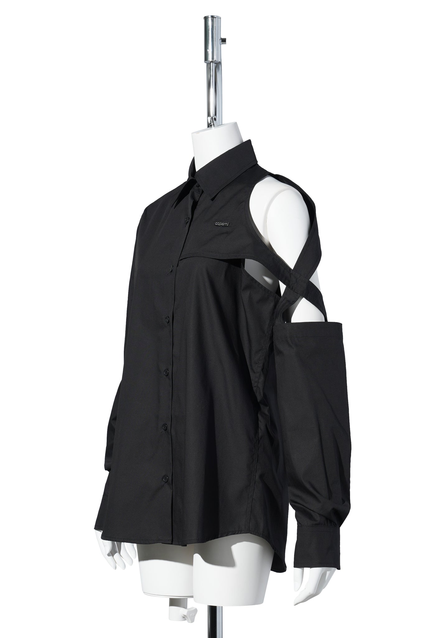 CUTOUT SHIRT / BLACK