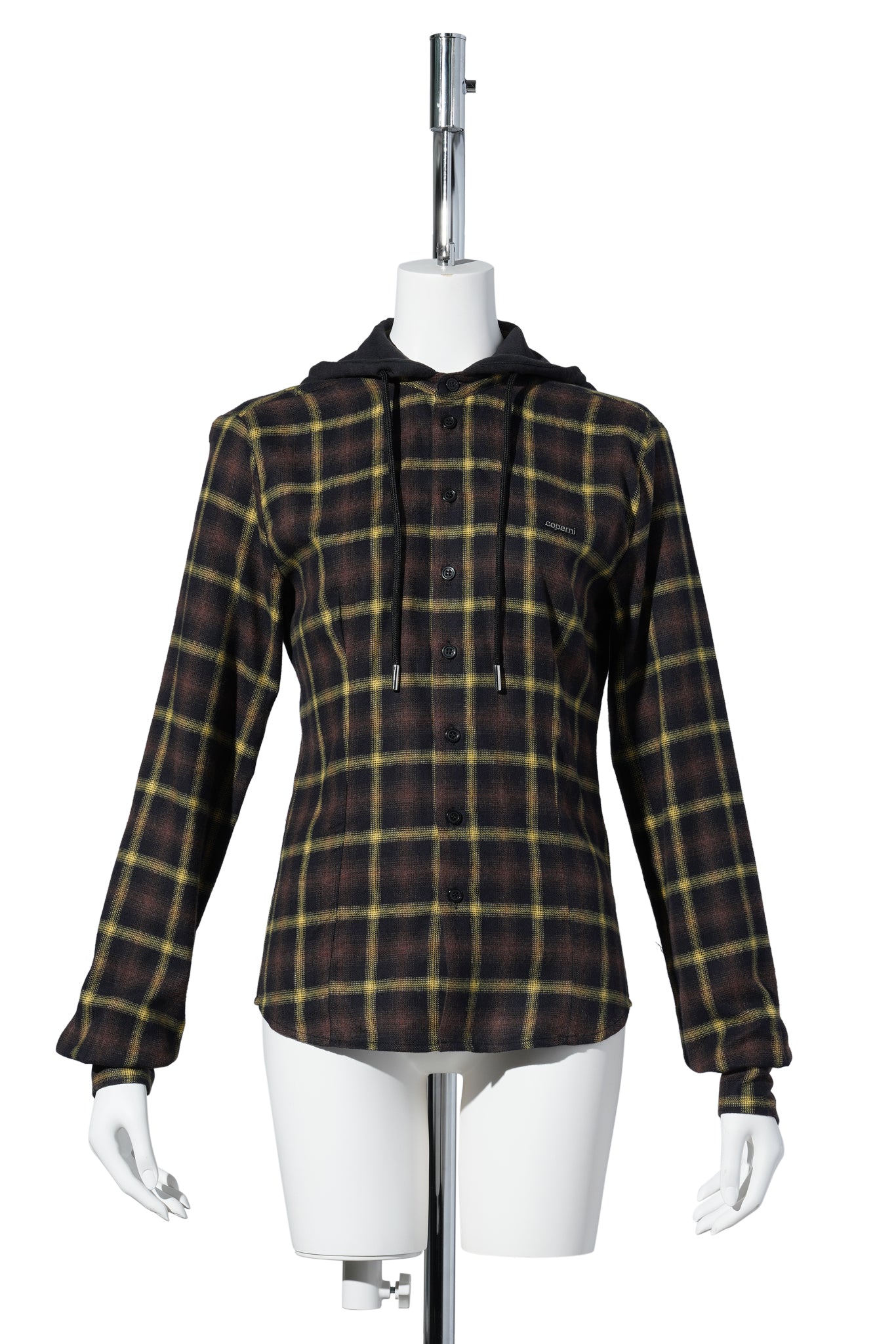 HOODED SHIRT / BROWN