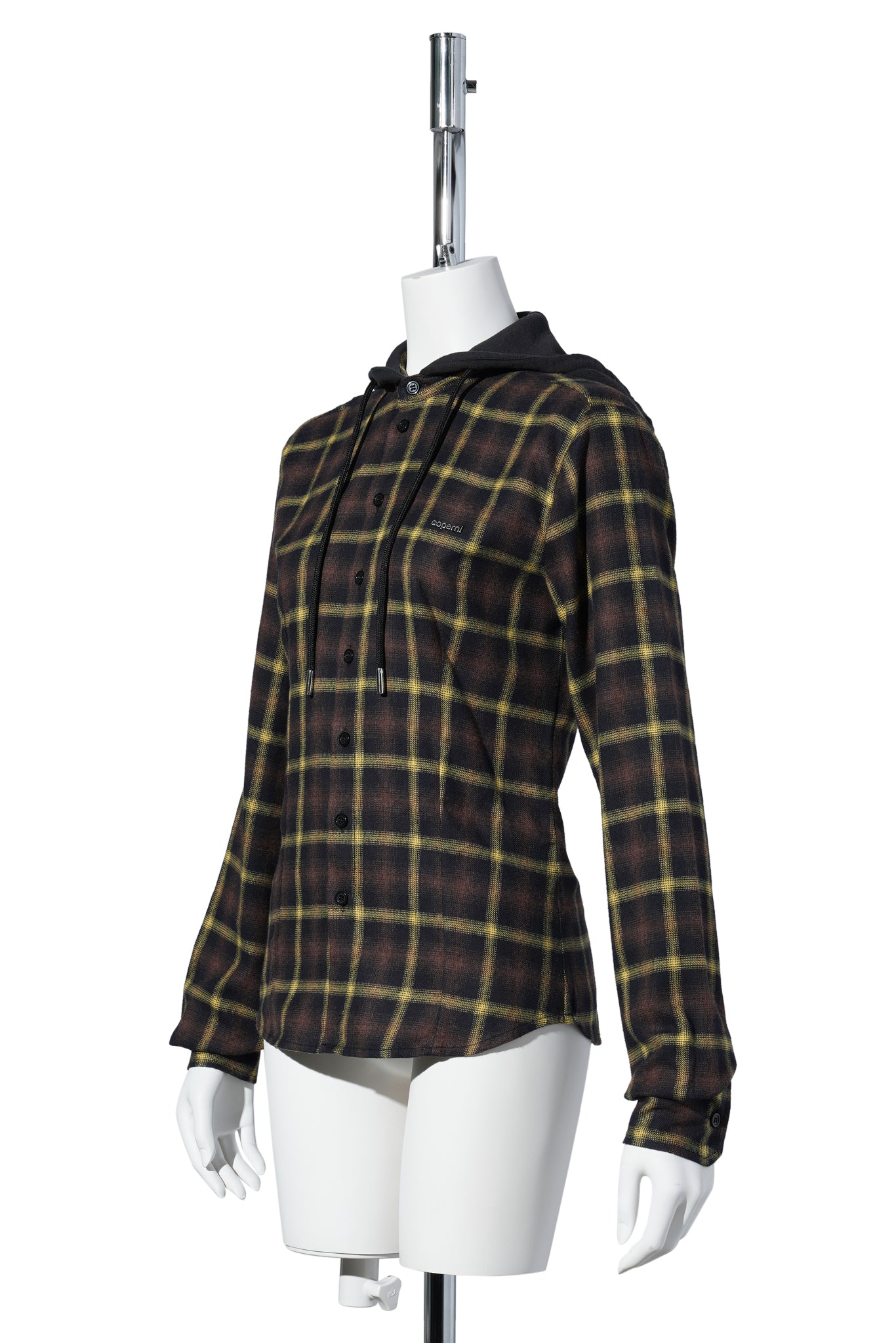 HOODED SHIRT / BROWN