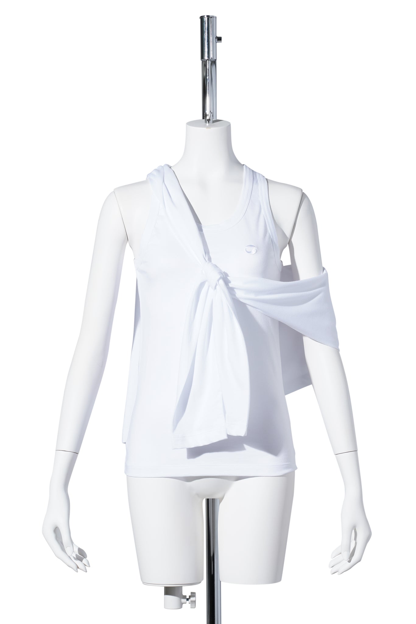 KNOTTED JERSEY TOP / WHITE