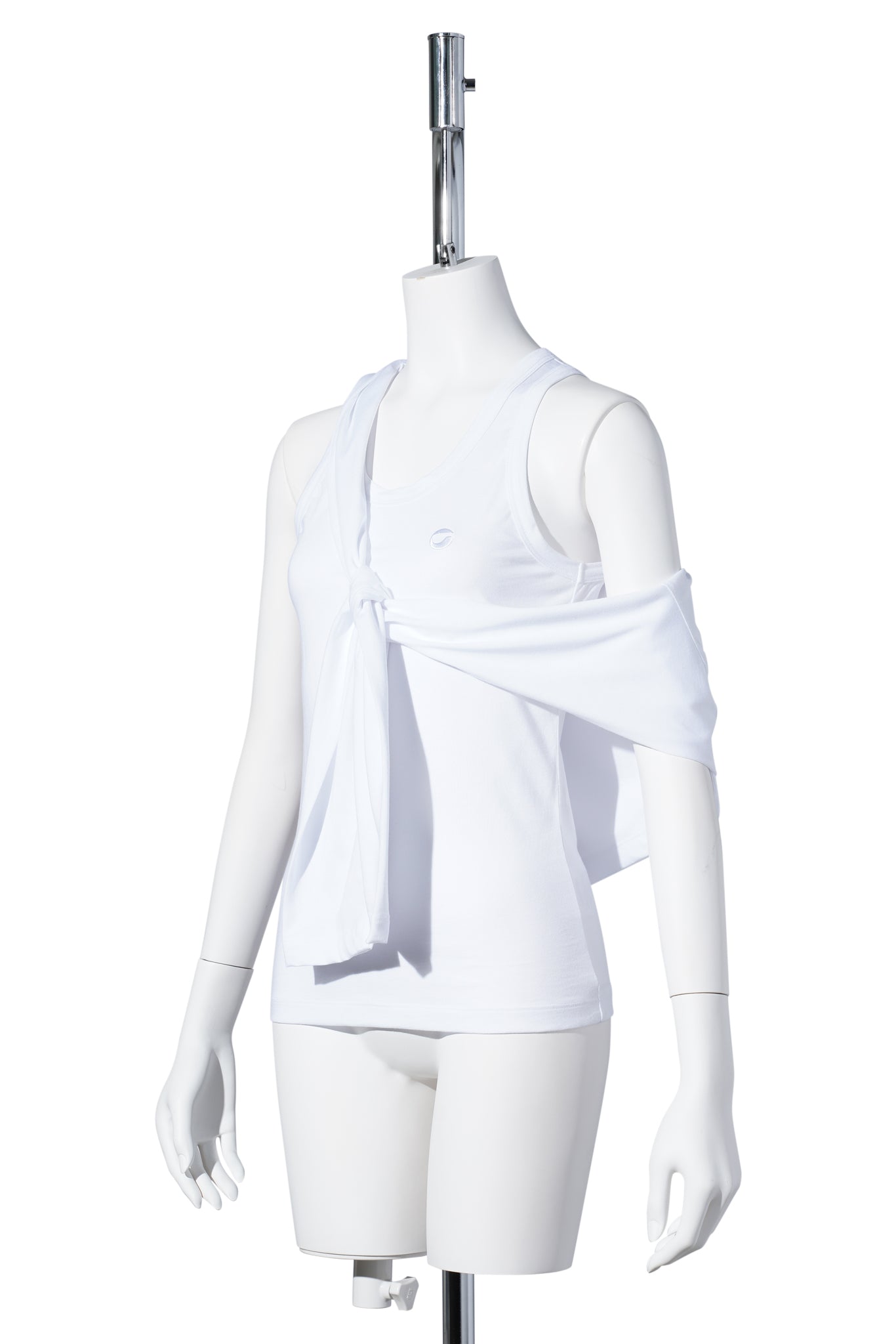 KNOTTED JERSEY TOP / WHITE