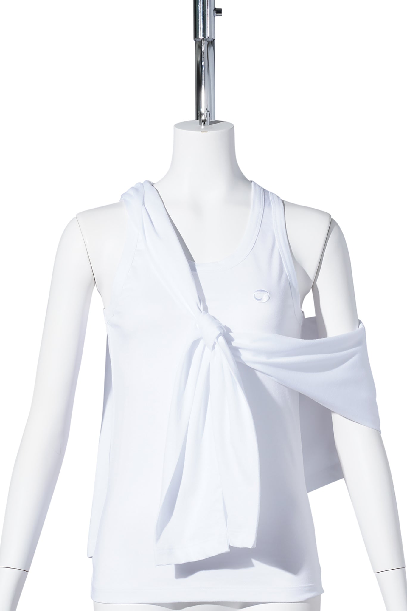 KNOTTED JERSEY TOP / WHITE