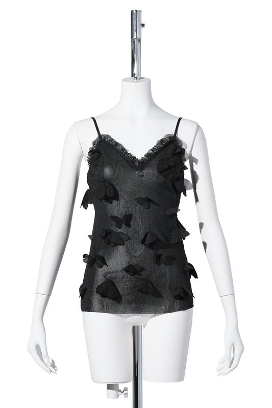 BUTTERFLIES TECHNO TOP / BLACK