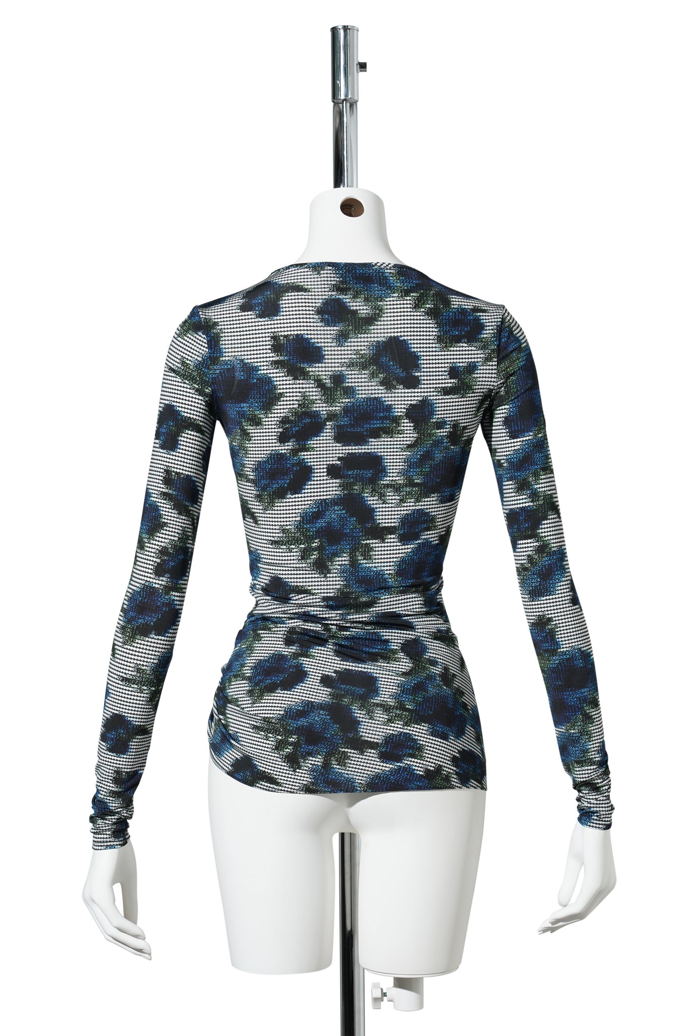 SUSPENDED ASCII TOP / PRINT BLUE