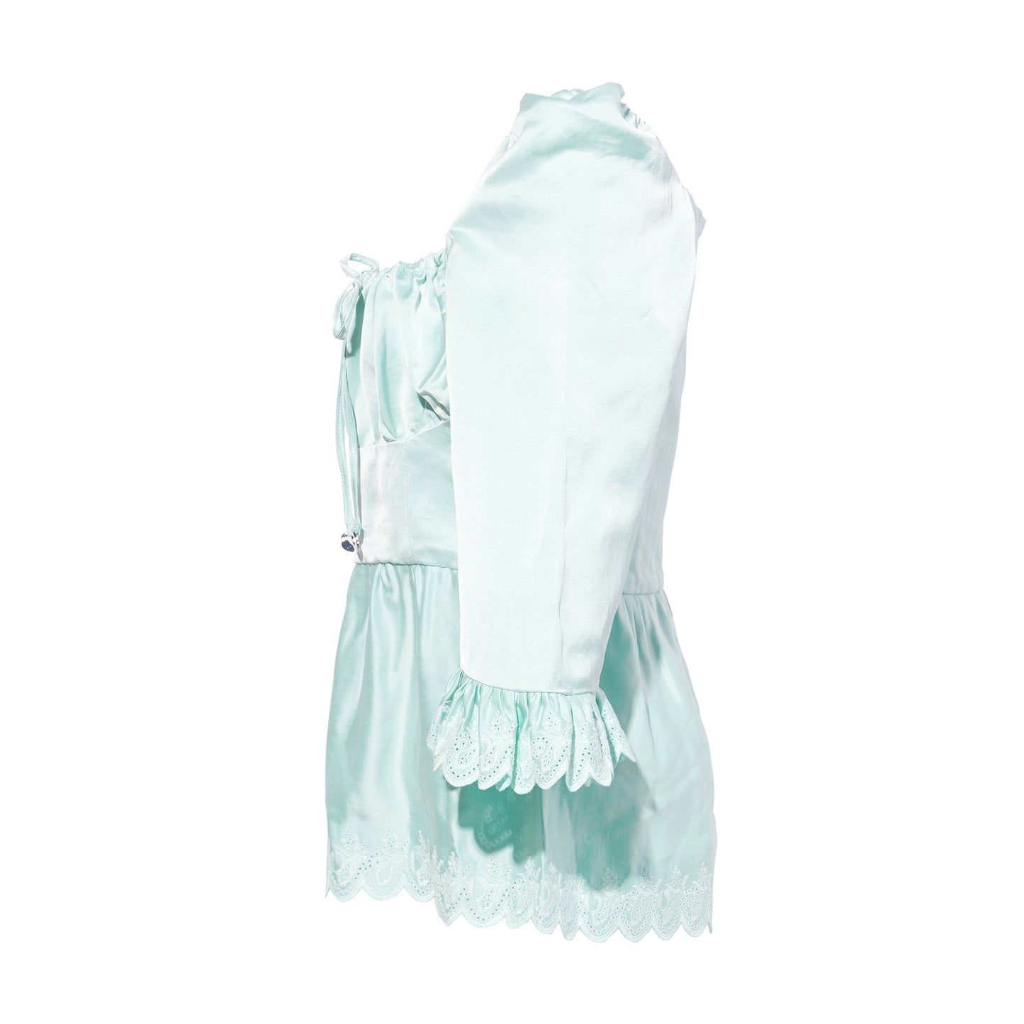 OPEN NECK PRINCESS TOP / GREEN