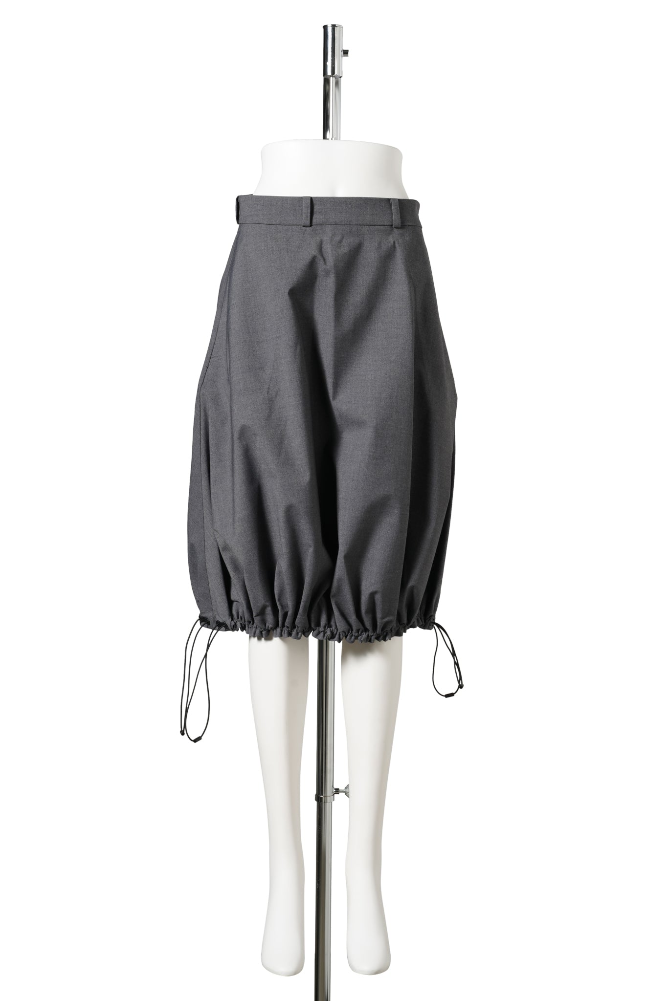 WOVEN TECHNICAL TAILORED BALLOON SKIRT / GREY